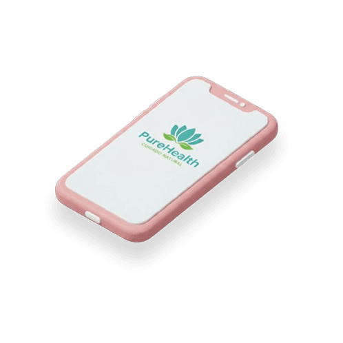 Teléfono con la app de PureHealth
